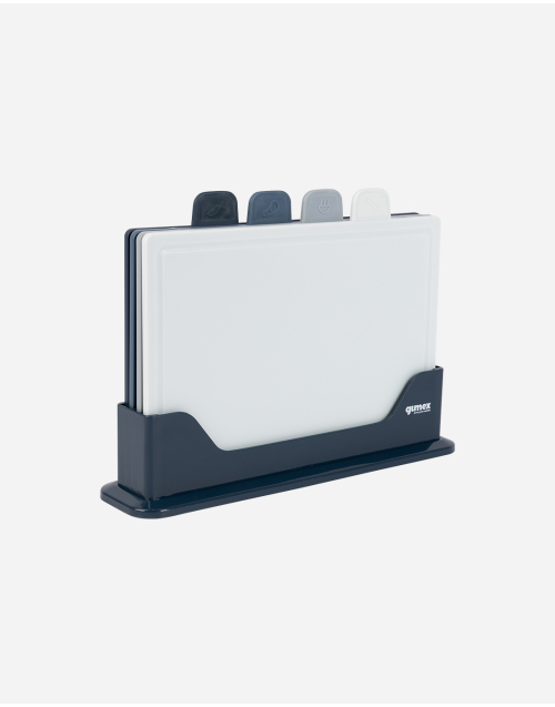 Schneidebrett-Set - 4 Schneidebretter - Inklusive halterung - Rutschfest