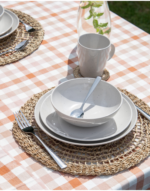 Solid Line - Vajilla - Granito - Beige - 16 Piezas