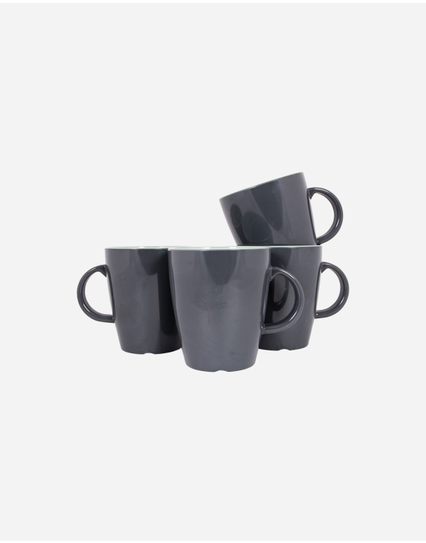 Vivid Line - Taza con asa - Verde - 380 ml - 4 Piezas