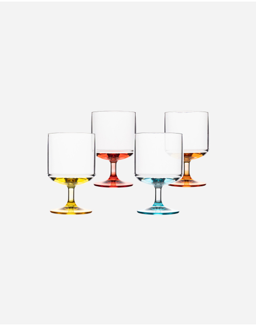 Colour Line - Wijnglas - Rainbow - 285 ml - 4 Stuks
