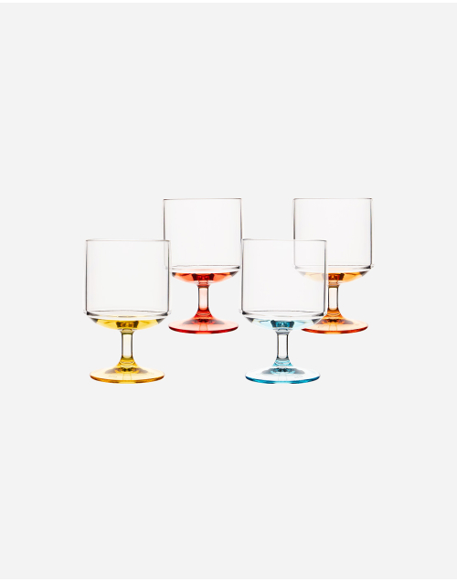 Colour Line - Wijnglas - Rainbow - 285 ml - 4 Stuks
