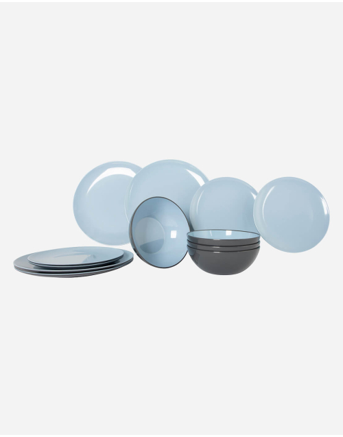 Vivid Line - Servies - Blauw - 12-Delig