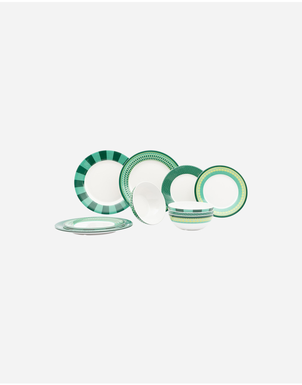 Colour Line - Servies - Groen - 12-Delig